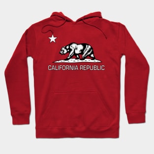 California Republic State Flag in Bas Relief Hoodie